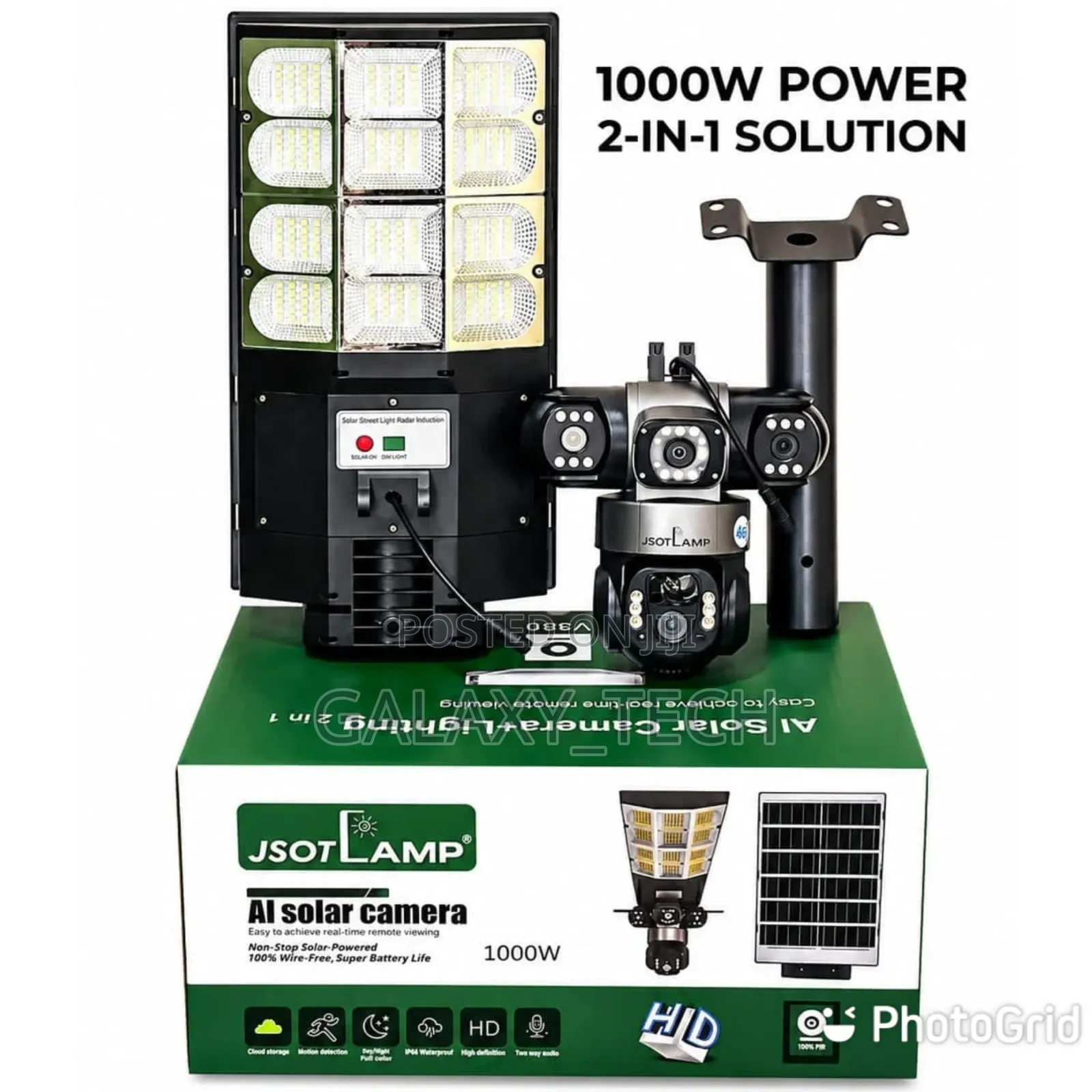 JSOT 2-in-1 AI Solar Camera + Floodlight