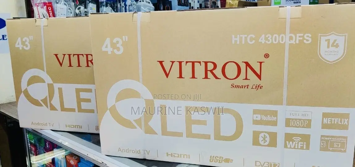 Vitron 43” Inch Qled Android Frameless TV