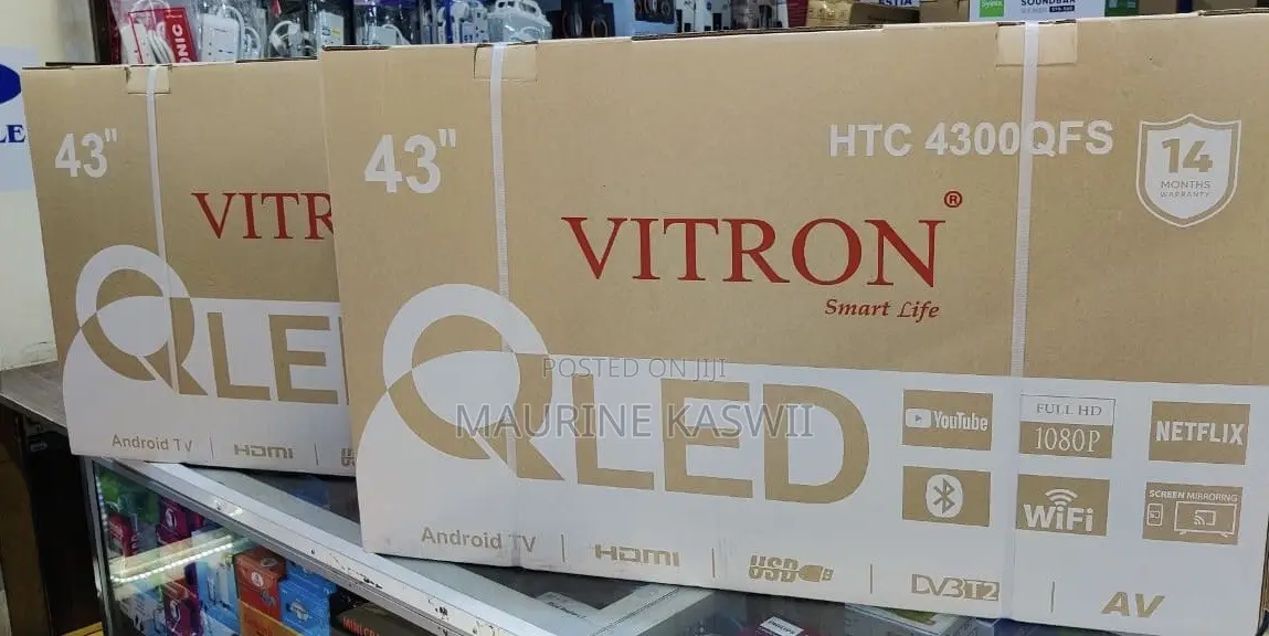 Vitron 43” Inch Qled Android Frameless TV