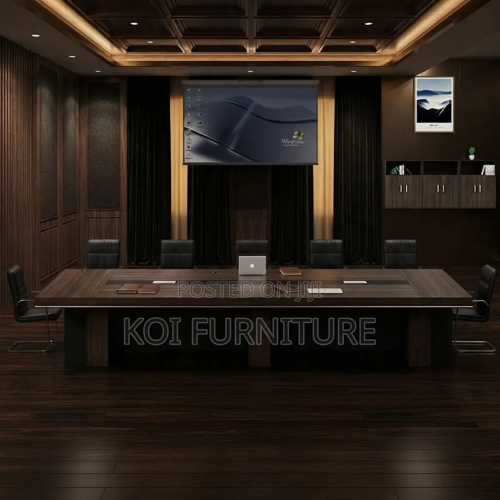 Boardroom Table; 3 Meters Brown Wooden Boardroom Office Meeting Tables