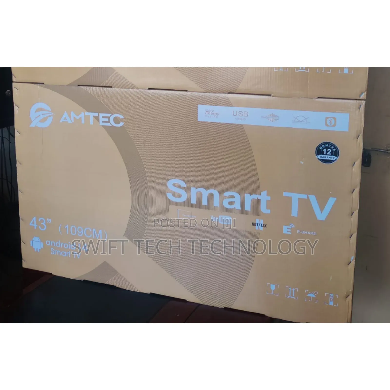 Amtec 43" Inch Smart Android TV Frameless
