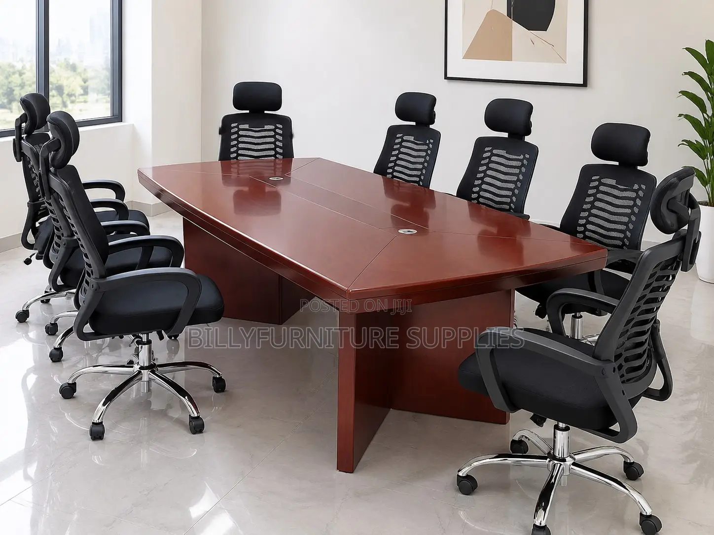 6 Seater Mahogany Boardroom Table Nairobi | Premium Conference Table
