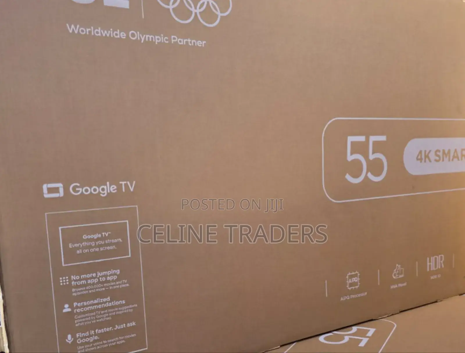 TCL 55” UHD Google Smart TV – HDR, Voice Control Streaming