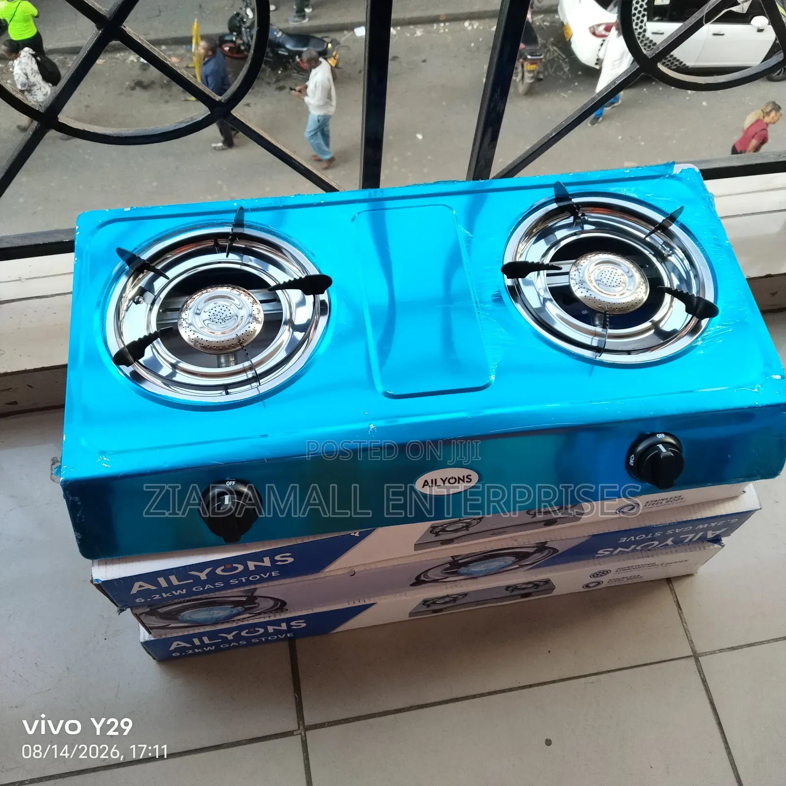 Ailyons Double Burner Tabletop Gas Stove – Durable Stainless Body