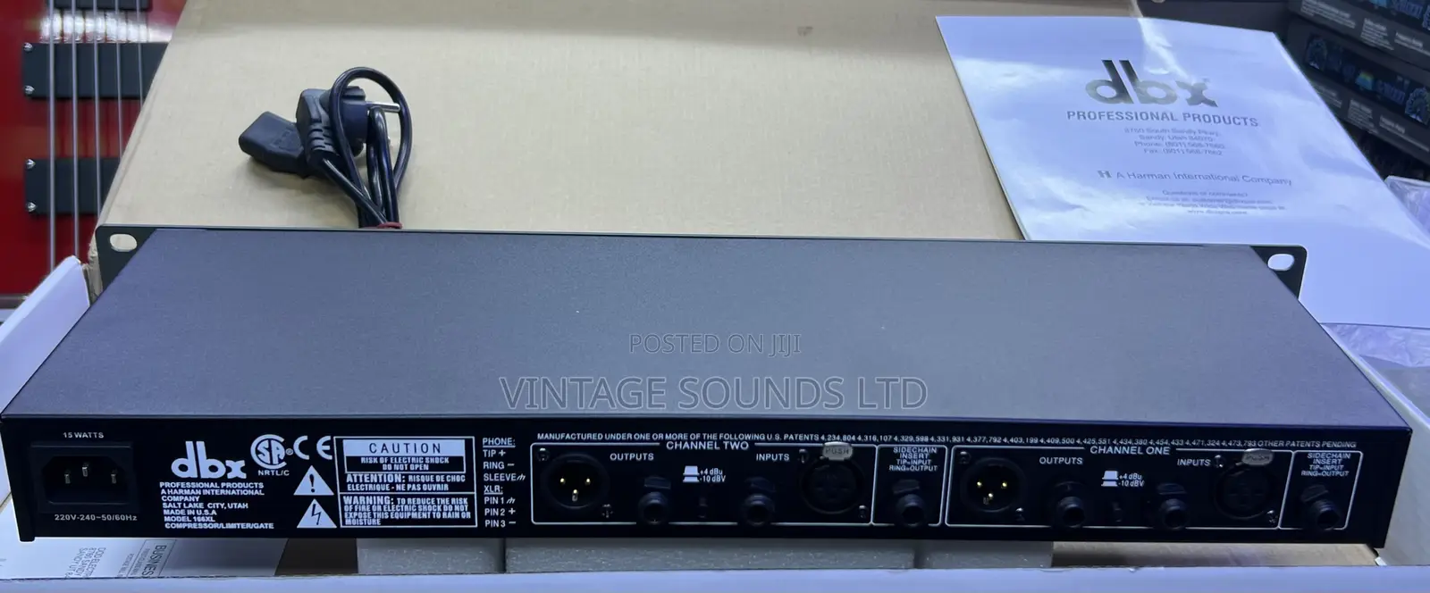 DBX 166XL Dual Compressor Limiter Gate | Tested Working Rack Gear