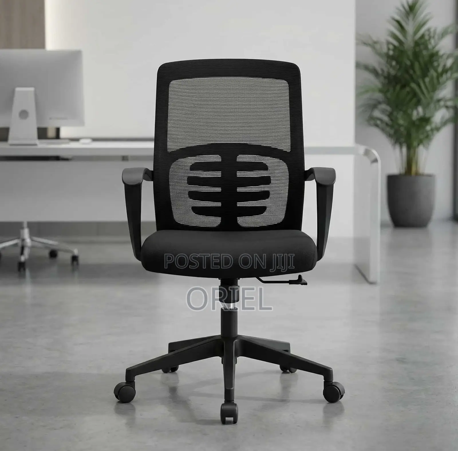 Office Chair : Mid-Back Swivel Base Staff Chair