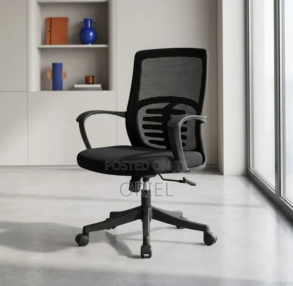 Office Chair : Mid-Back Swivel Base Staff Chair