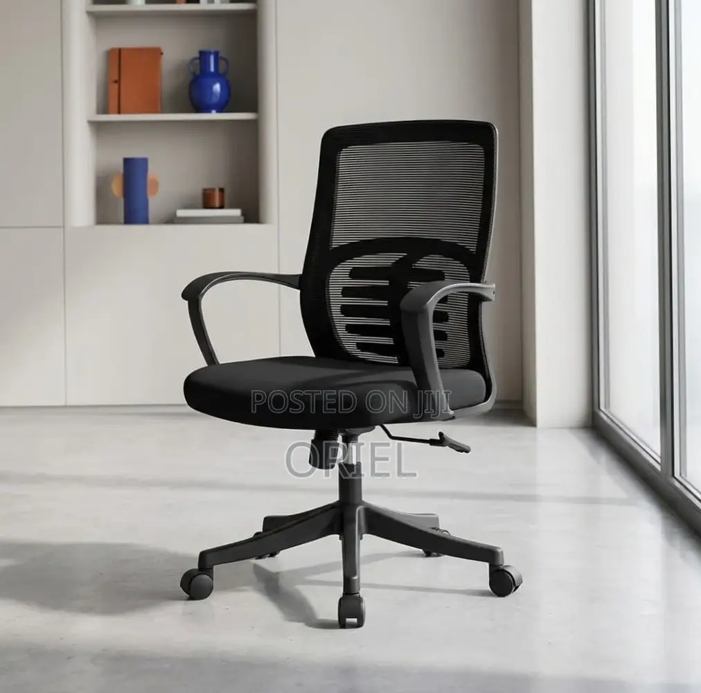 Office Chair : Mid-Back Swivel Base Staff Chair