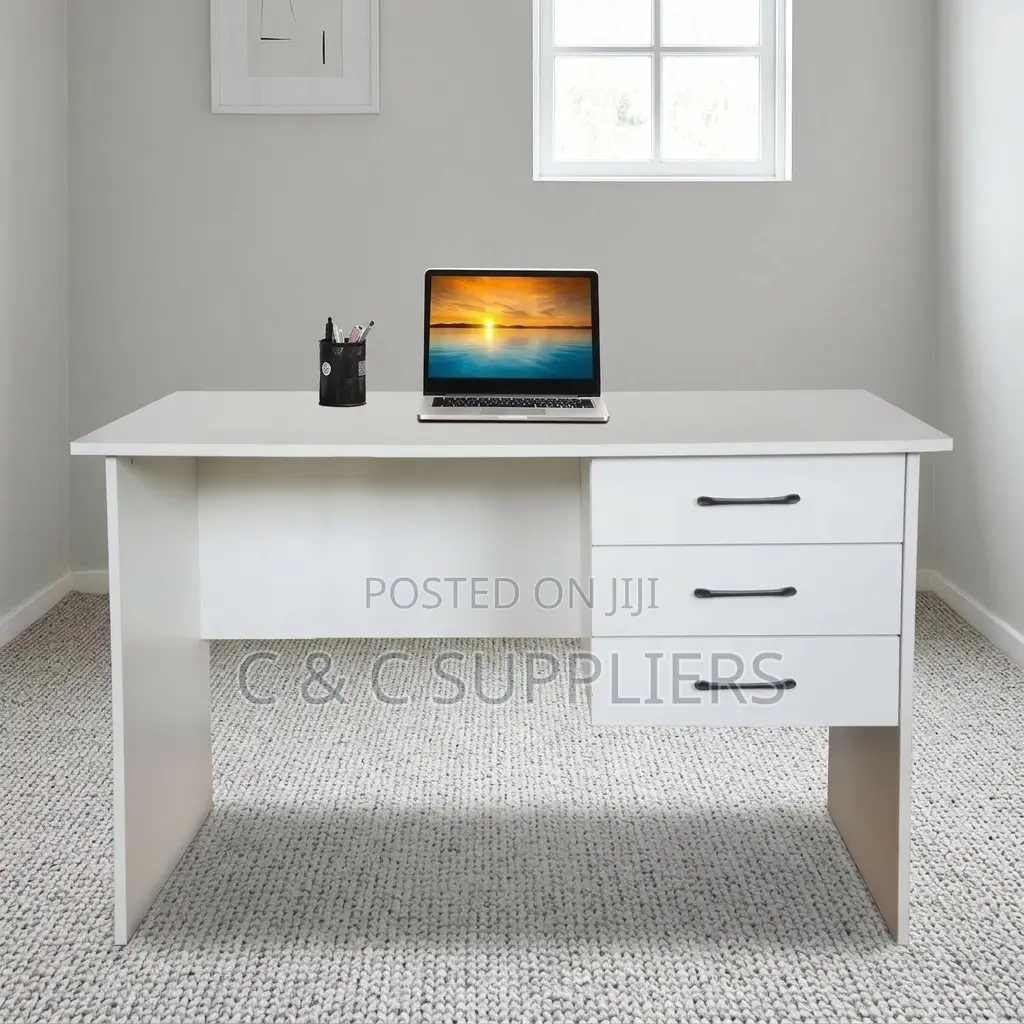 White Custom Computer Desk-1.2m