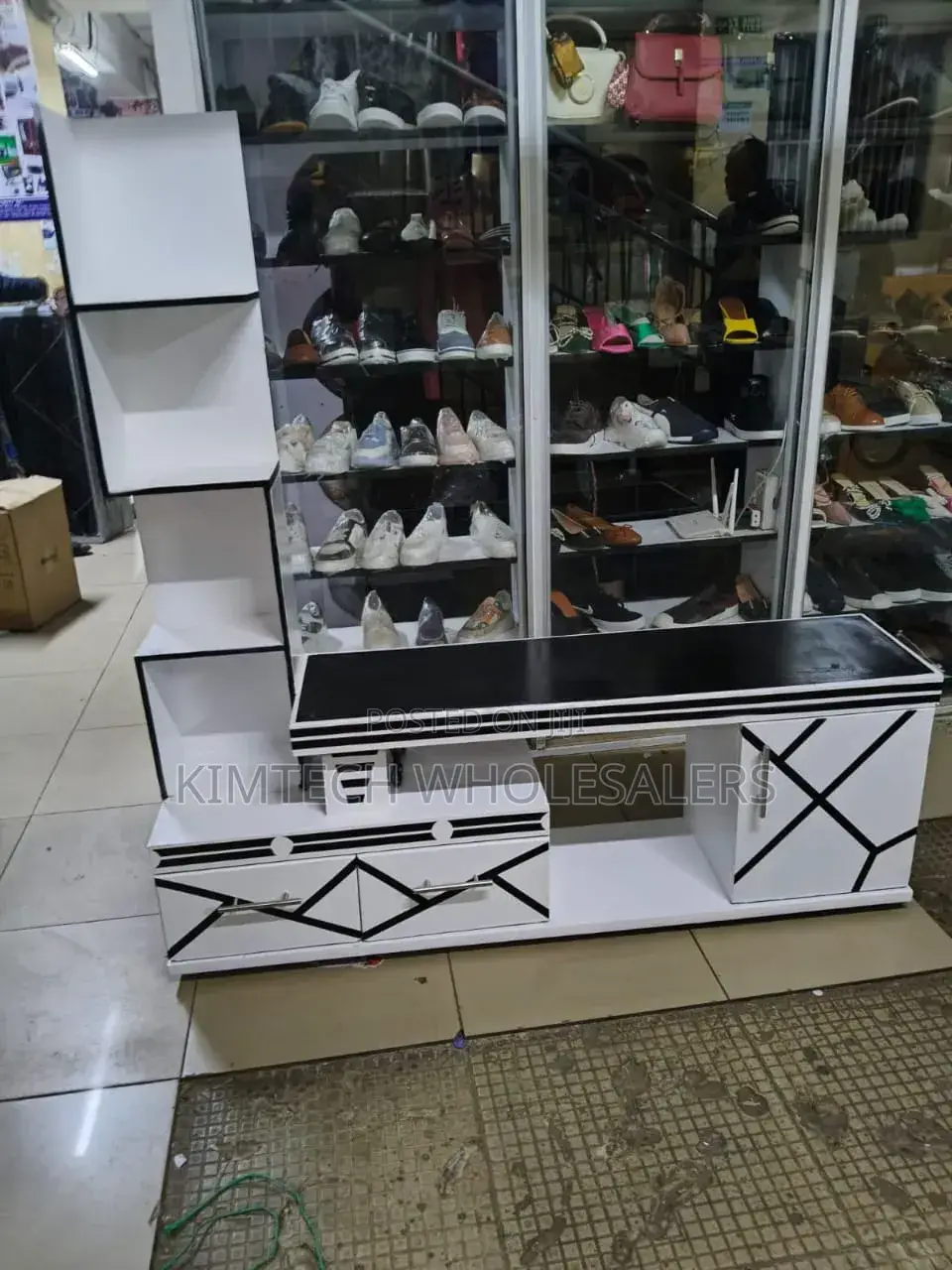 TV Stand With LED Lights and Inbuilt Decor Stand