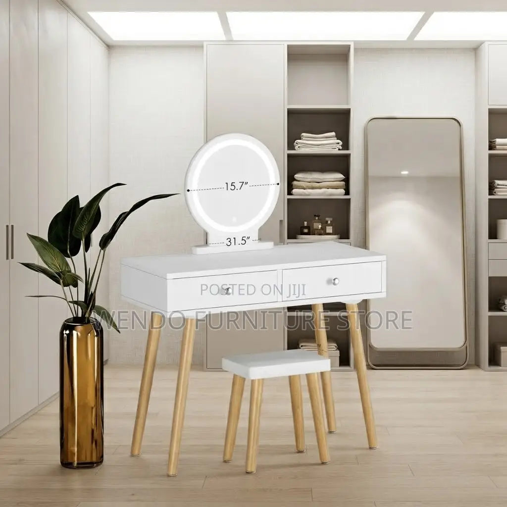 Dressers; Bedroom Dressing Room Vanity Set With Seat
