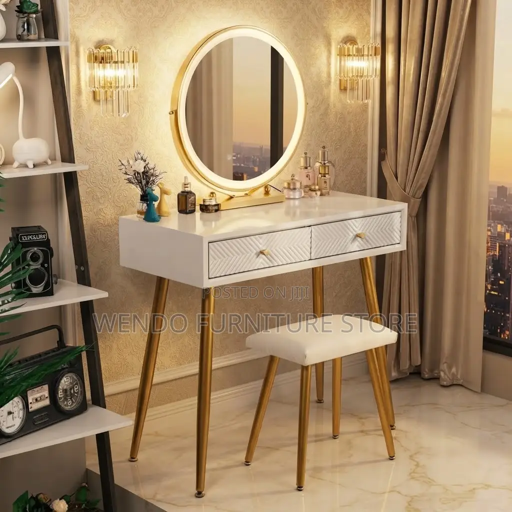 Dressers; Bedroom Dressing Room Vanity Set With Seat