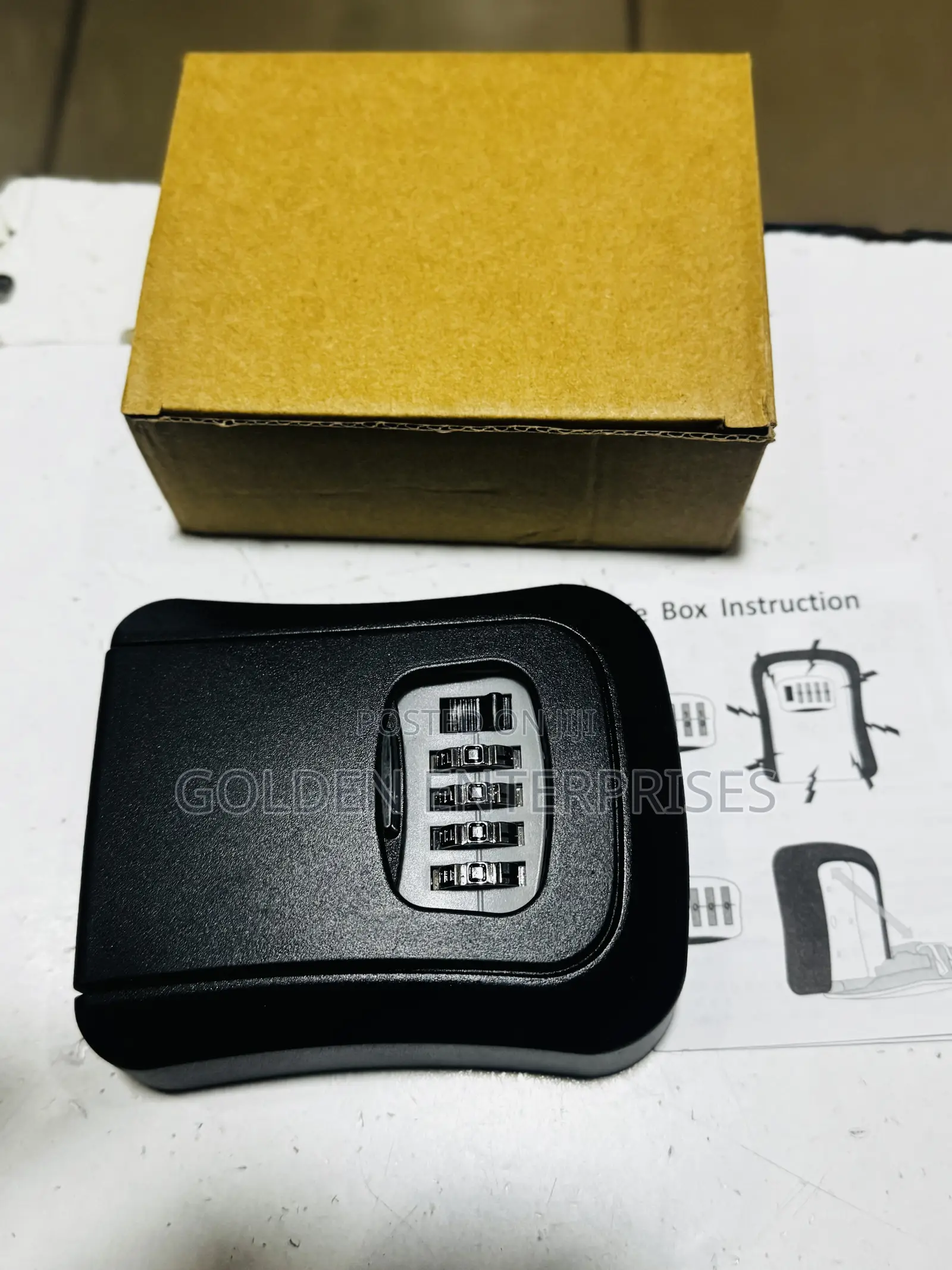 Portable Key Safe Box With 4-Digit Combination Lock