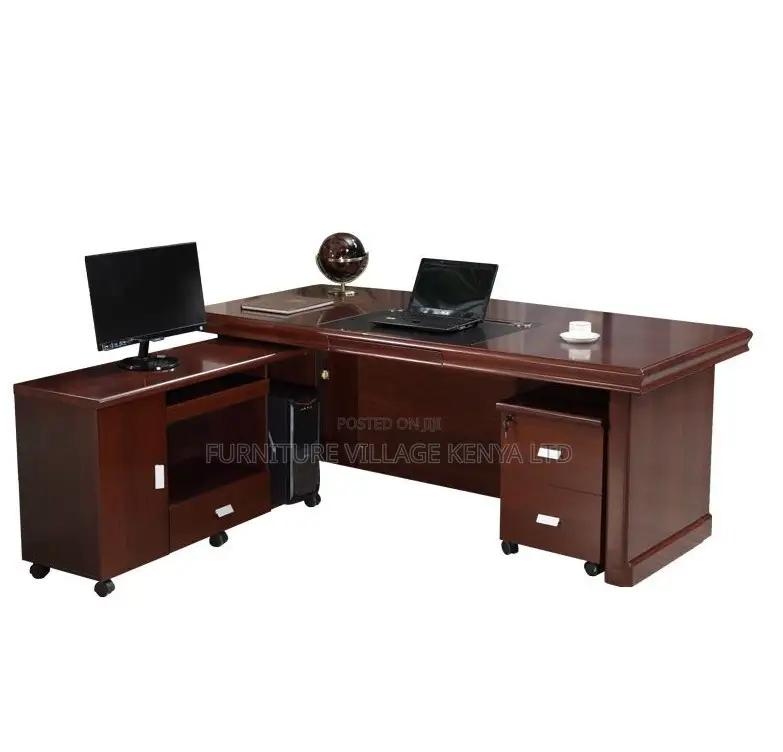 Office Desk; 1.8 M Mahogany L Director's Computer Office Desk