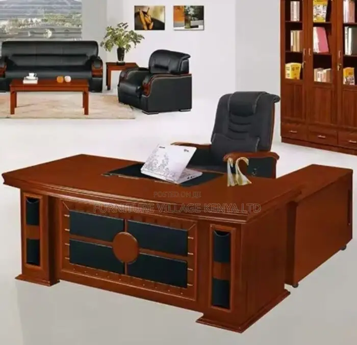 Office Desk; 1.8 M Mahogany L Director's Computer Office Desk