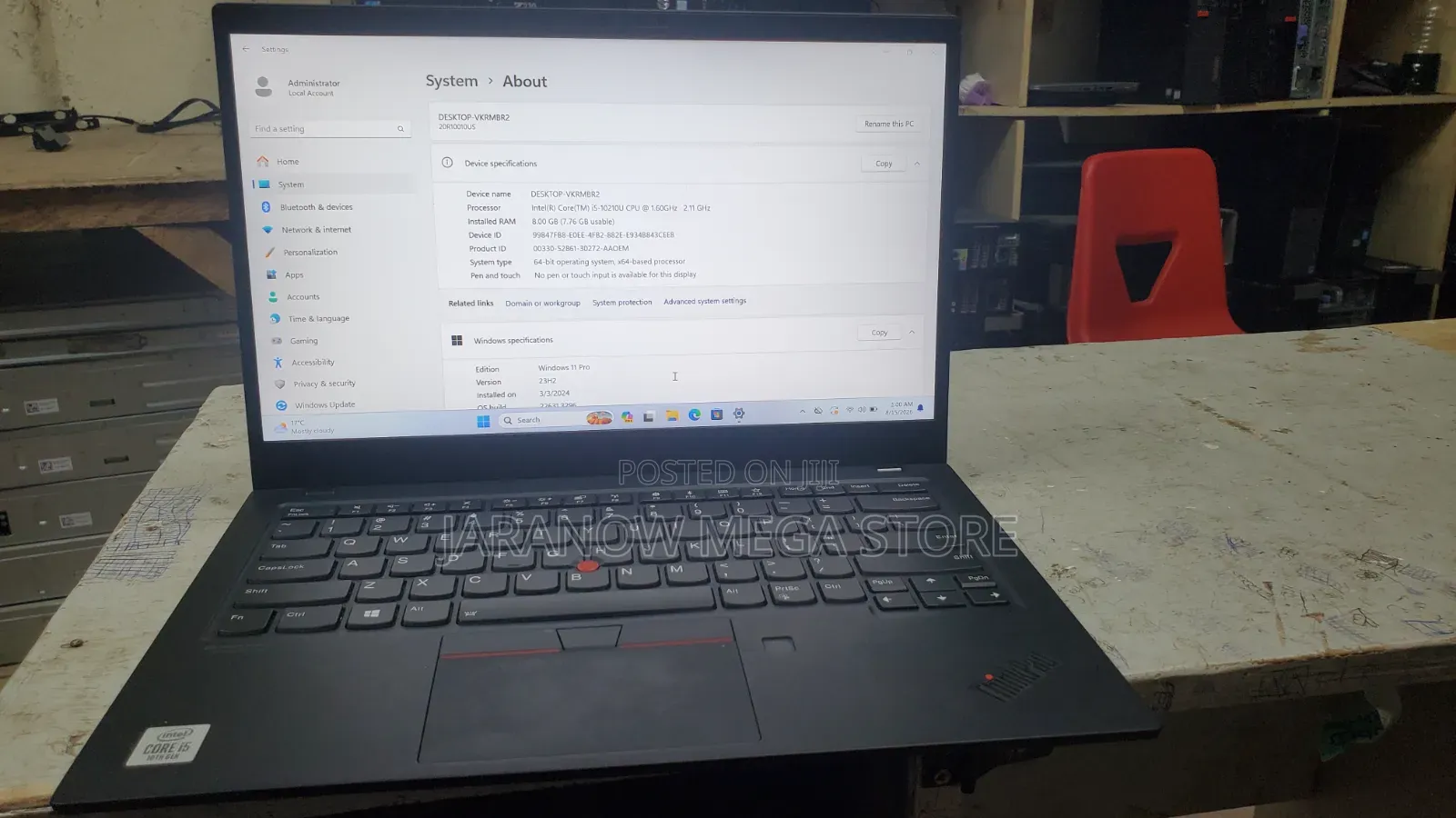 Laptop Lenovo ThinkPad X1 Carbon 8GB Intel Core i5 SSD 512GB