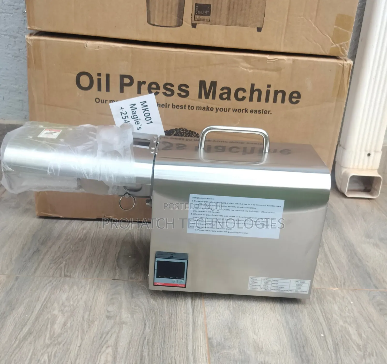Stainless Steel Oil Press Machine