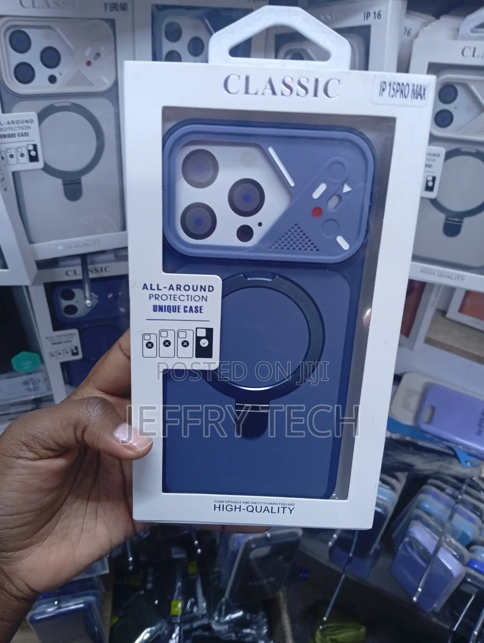 Magnetic Ring Kickstand and a Camera Shield for the iPhone 15 Pro Max