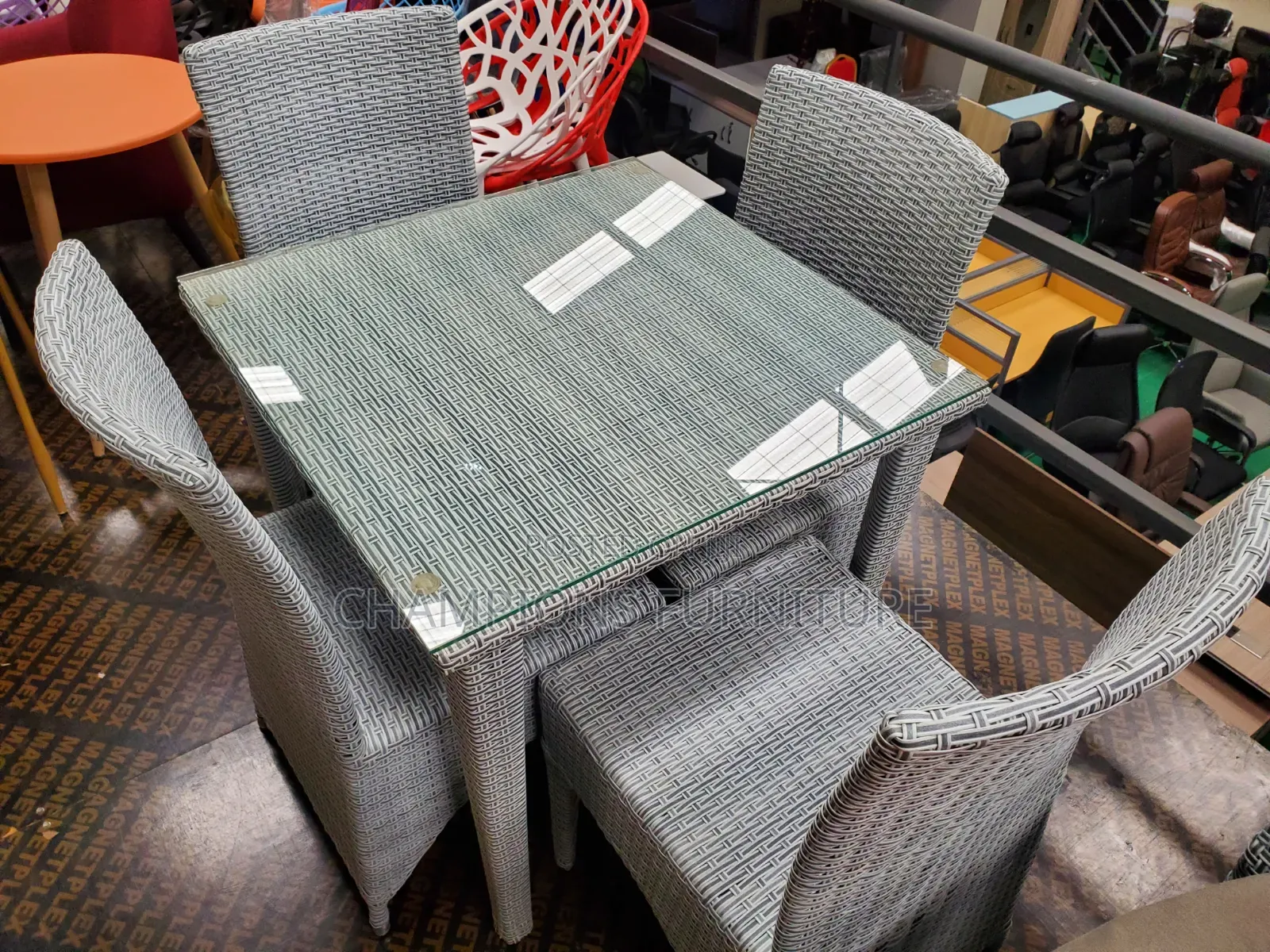 Grey 4-Seater All Weather Rattan Set