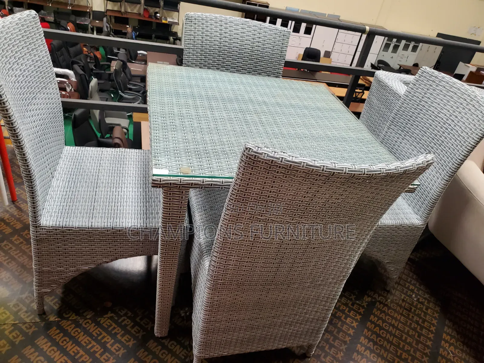 Grey 4-Seater All Weather Rattan Set
