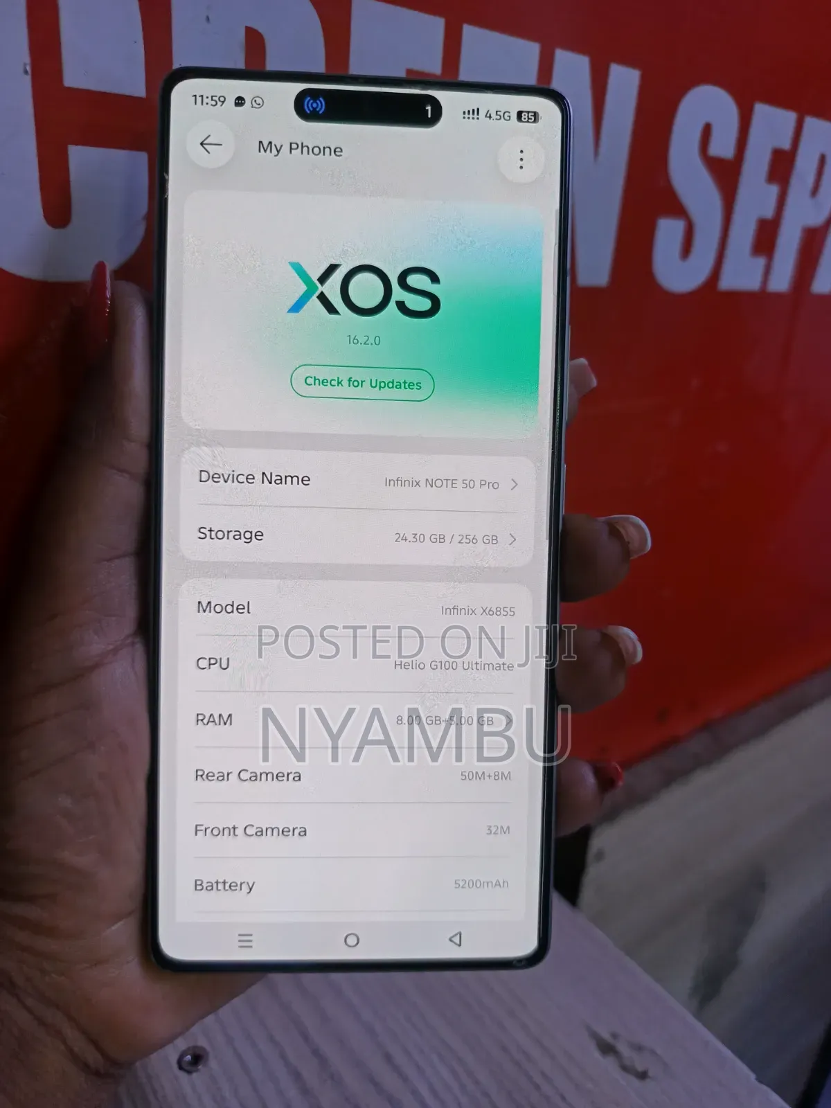 Infinix Note 50 Pro 256 GB Gray