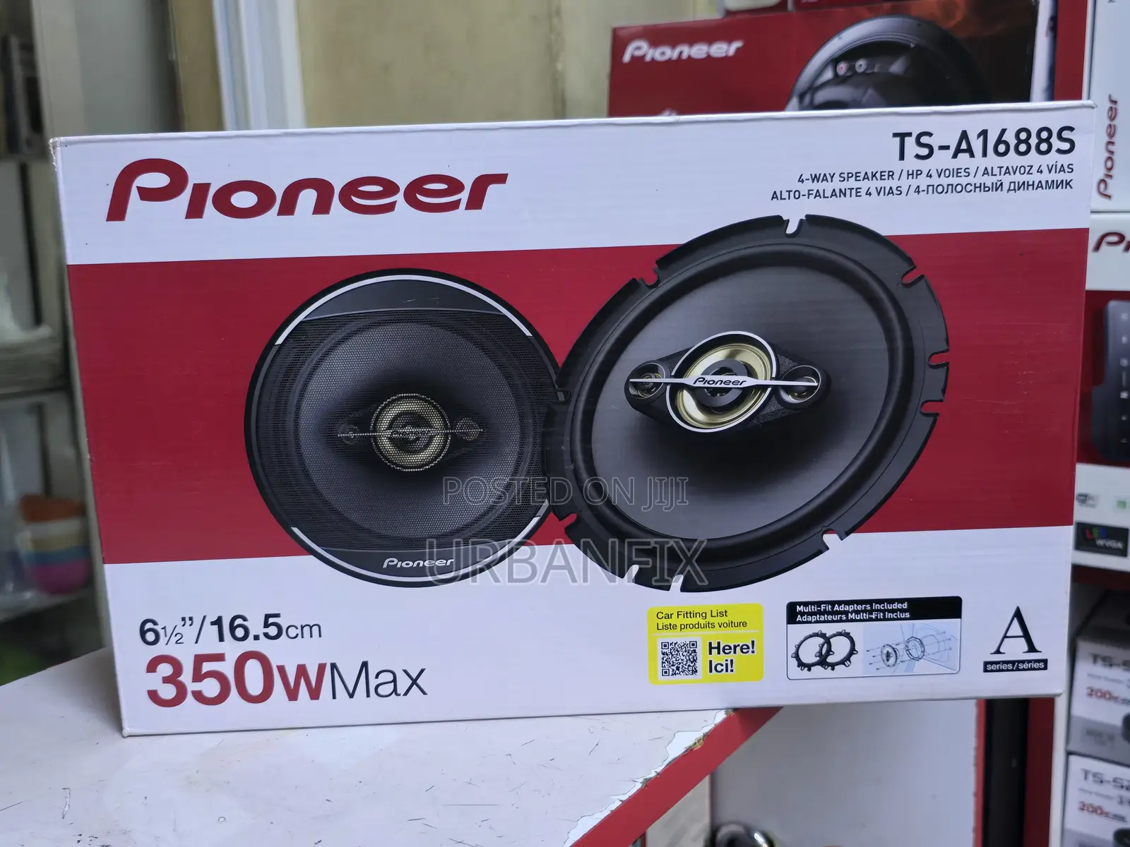 Pioneer TS-A1688S 350watts 6.5" Powerful Round Midrange Speakers- Pair