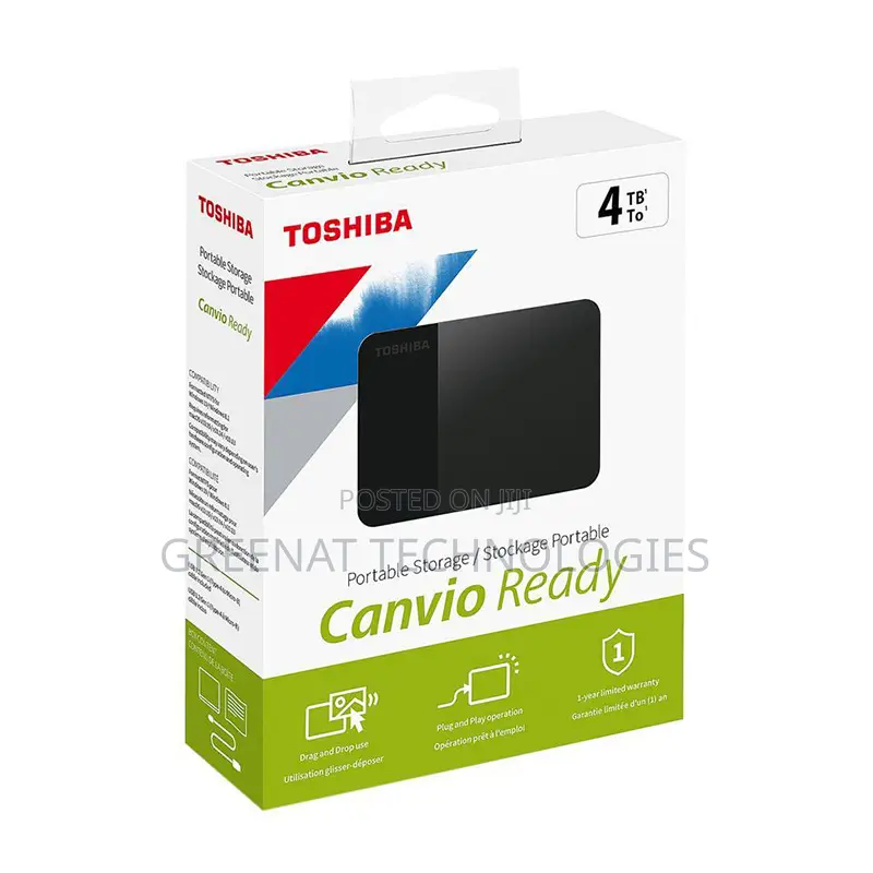 Toshiba 4TB External HDD USB 3.2 Gen 1 Portable Backup
