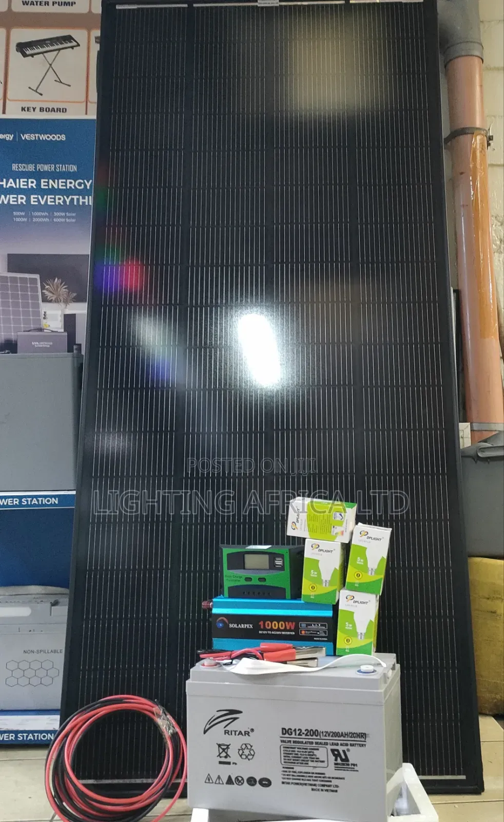 400w Solar - 200Ah Battery - 1000w Inverter 40A Controller Full Kit