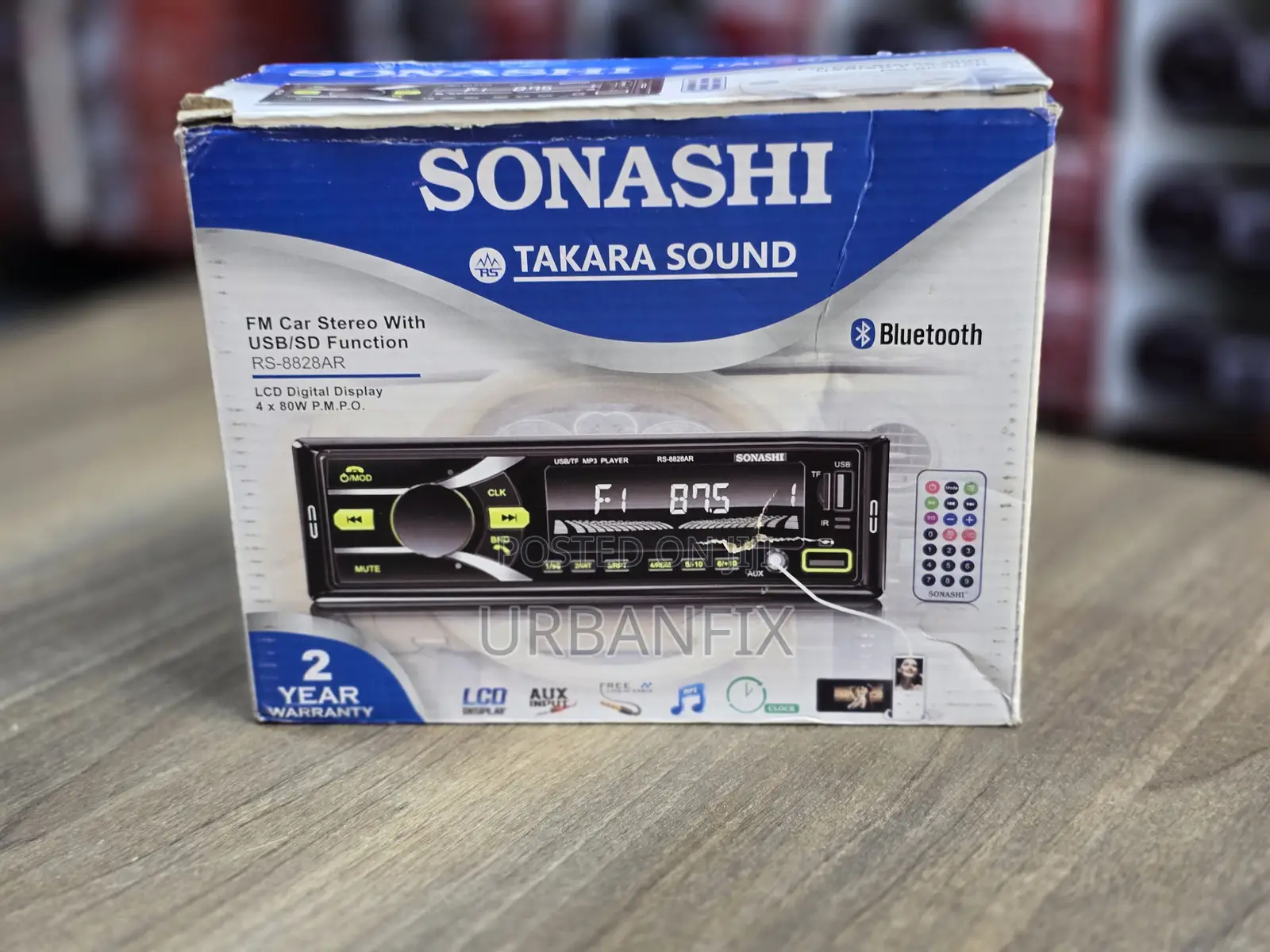 Sonashi Bluetooth Car Radio With FM, USB, AUX and Mem Card Slot