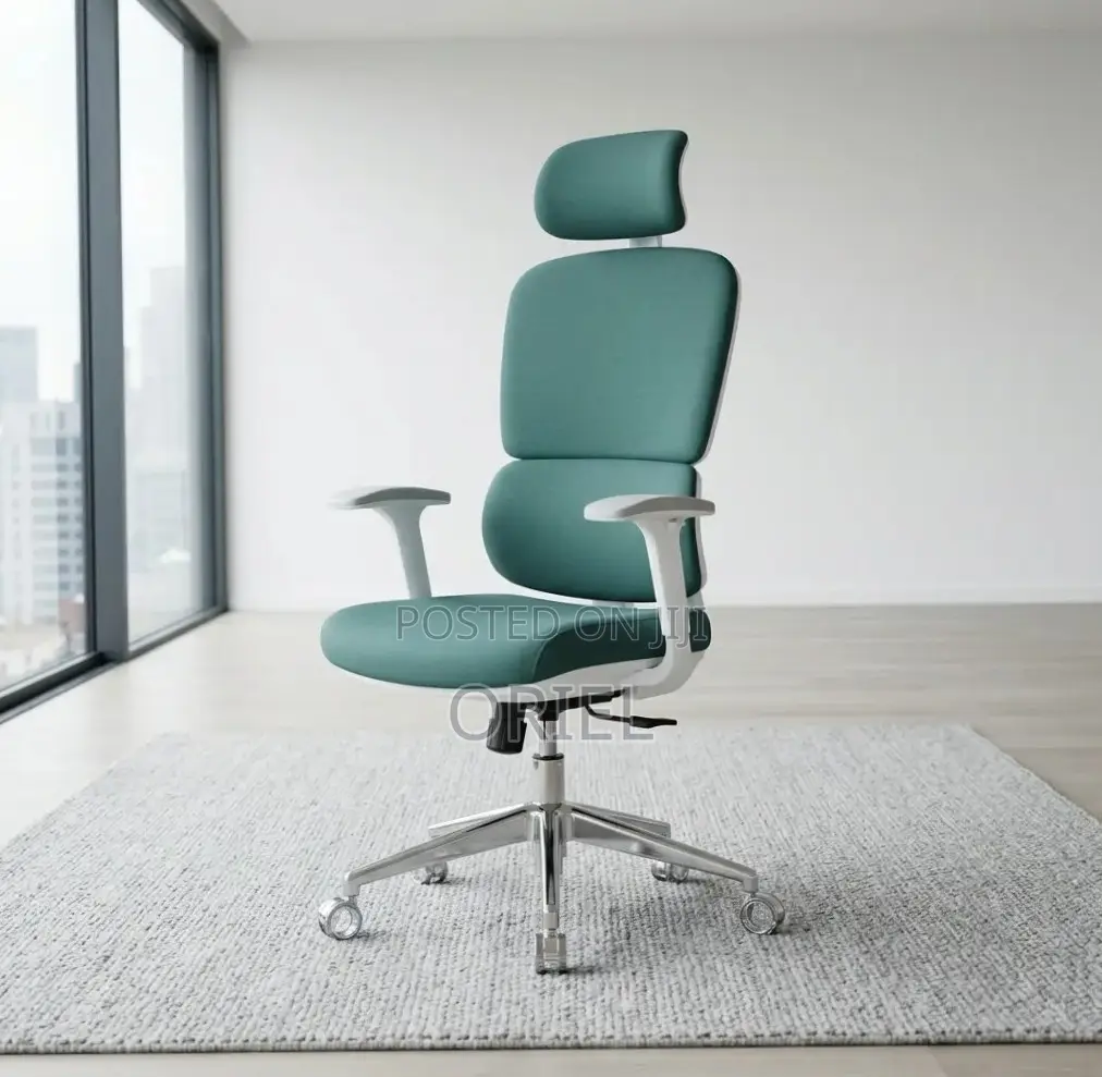 Office Chair : Orthopedic Green Fabric Office Chair