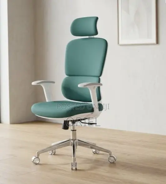 Office Chair : Orthopedic Green Fabric Office Chair