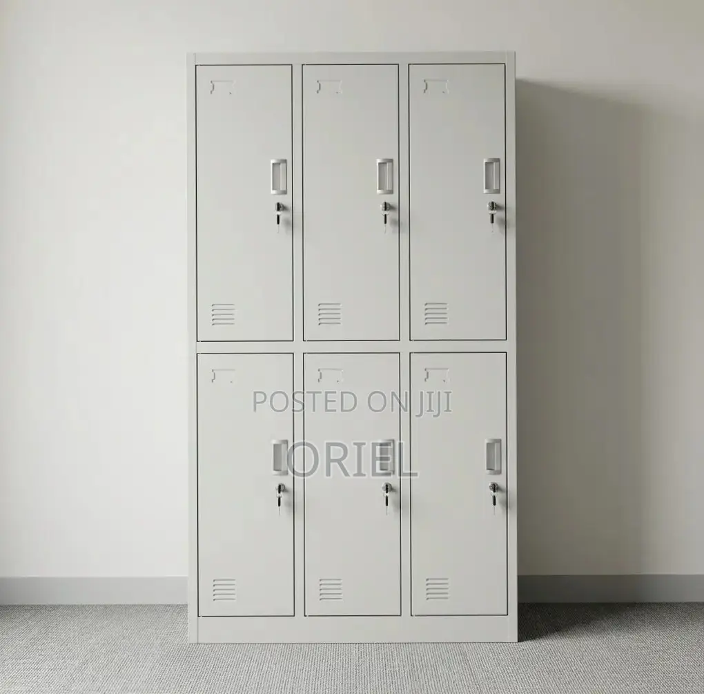 Office Cabinet : Six-Section Steel Locker Cabinet