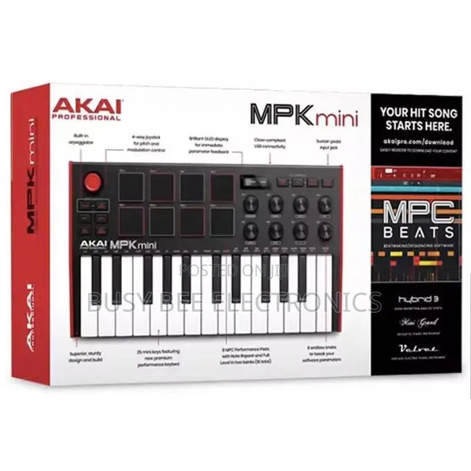 Original AKAI Professional MPK Mini MK3 - 25 Key USB MIDI Keyboard