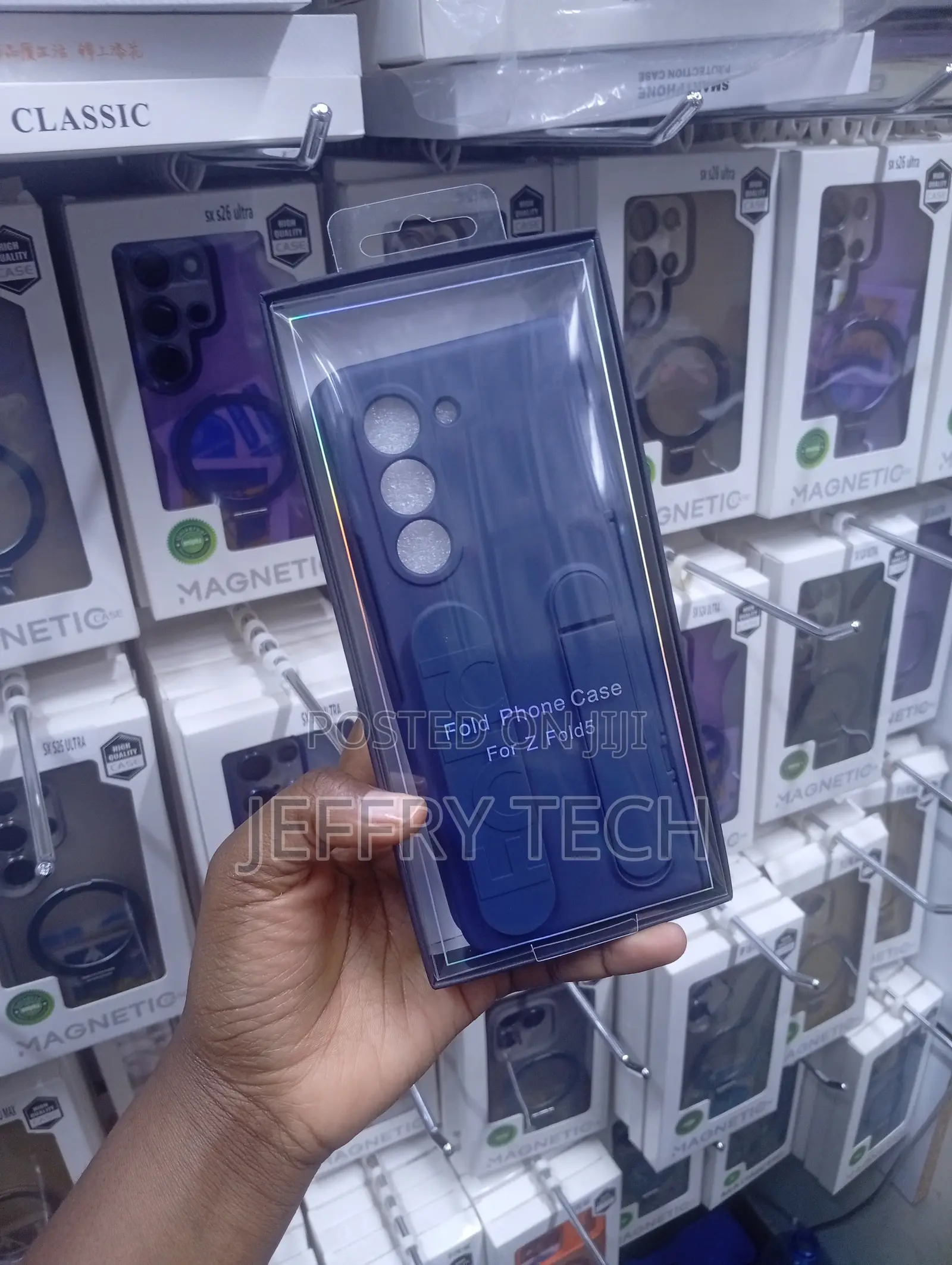 Dark Blue Silicone Phone Case Designed for the Samsung Galaxy Z Fold 5