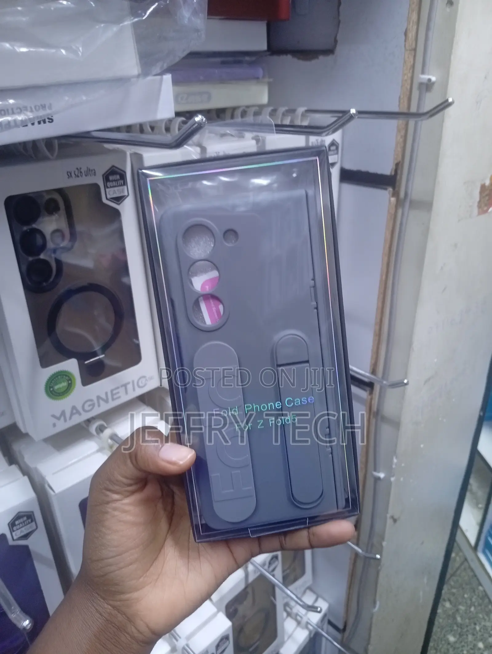 Dark Grey Fold Phone Case Designed for the Samsung Galaxy Z Fold 5