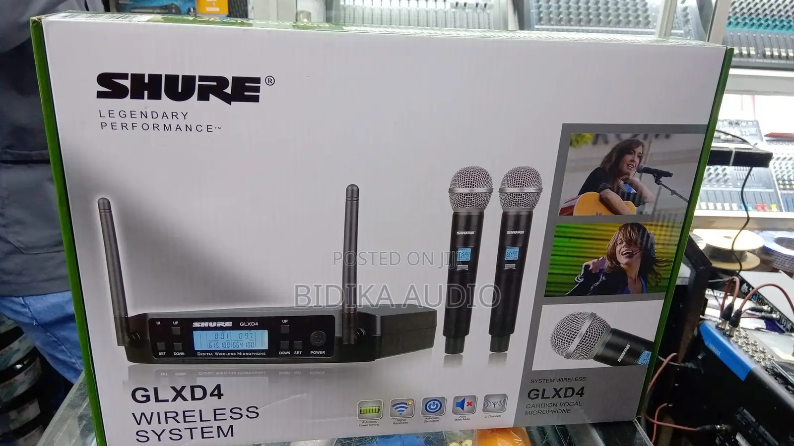 Shure GLXD4 Professional Dual-Channel Stage Wireless Microphone Syste
