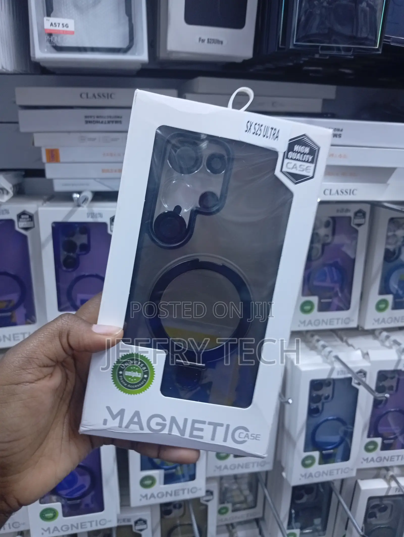 Magnetic Shockproof Case Packaged for the Samsung Galaxy S25 Ultra,