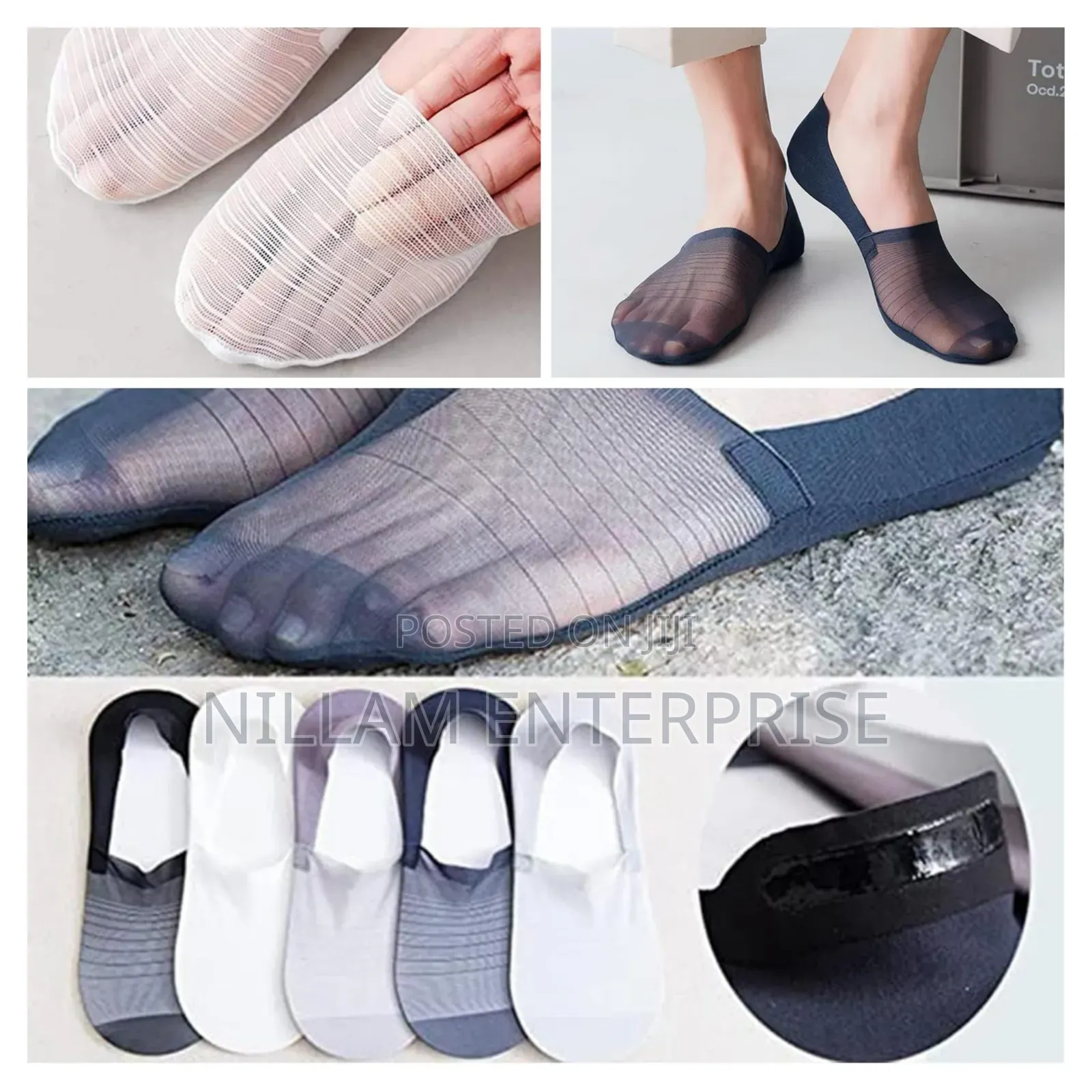 Breathable Silk Invisible Socks, (3pairs)