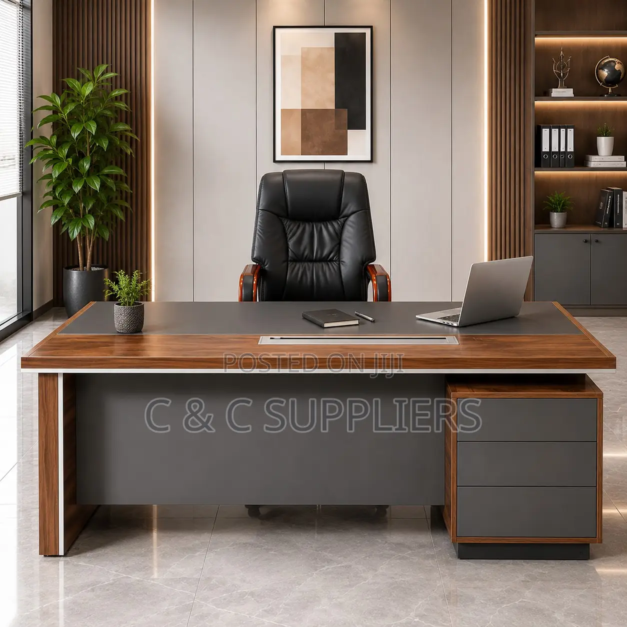 Director's Wooden L-Shaped Desk-2000mm