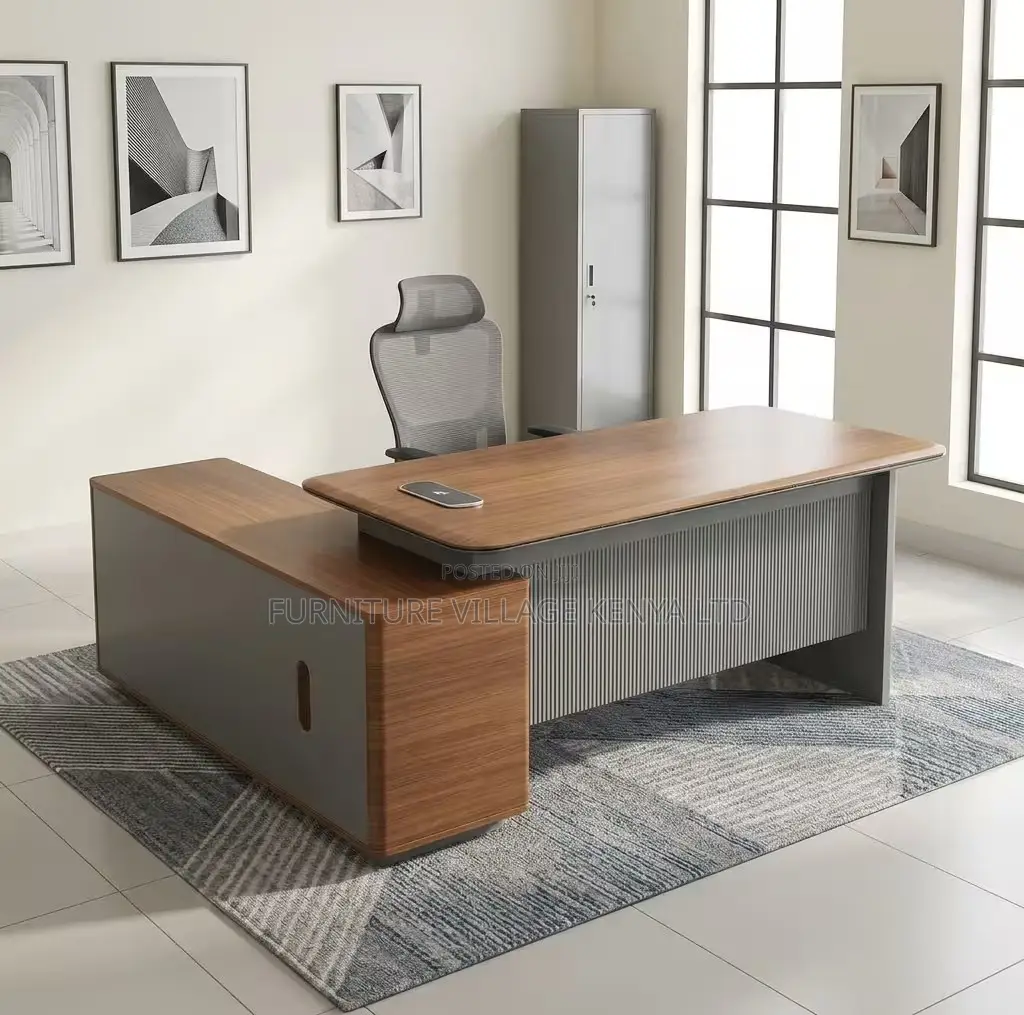Office Desk; Brown 1.6 M Executive Modern Manager's Desk