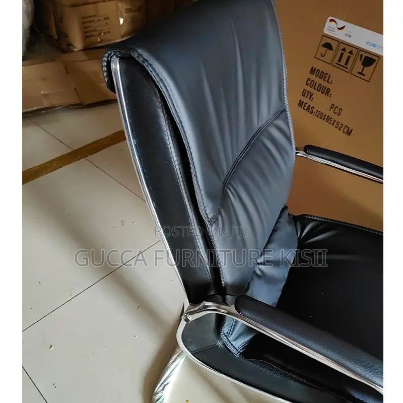 Office Chairs; Chrome Based Leather Office Visitors Chairs