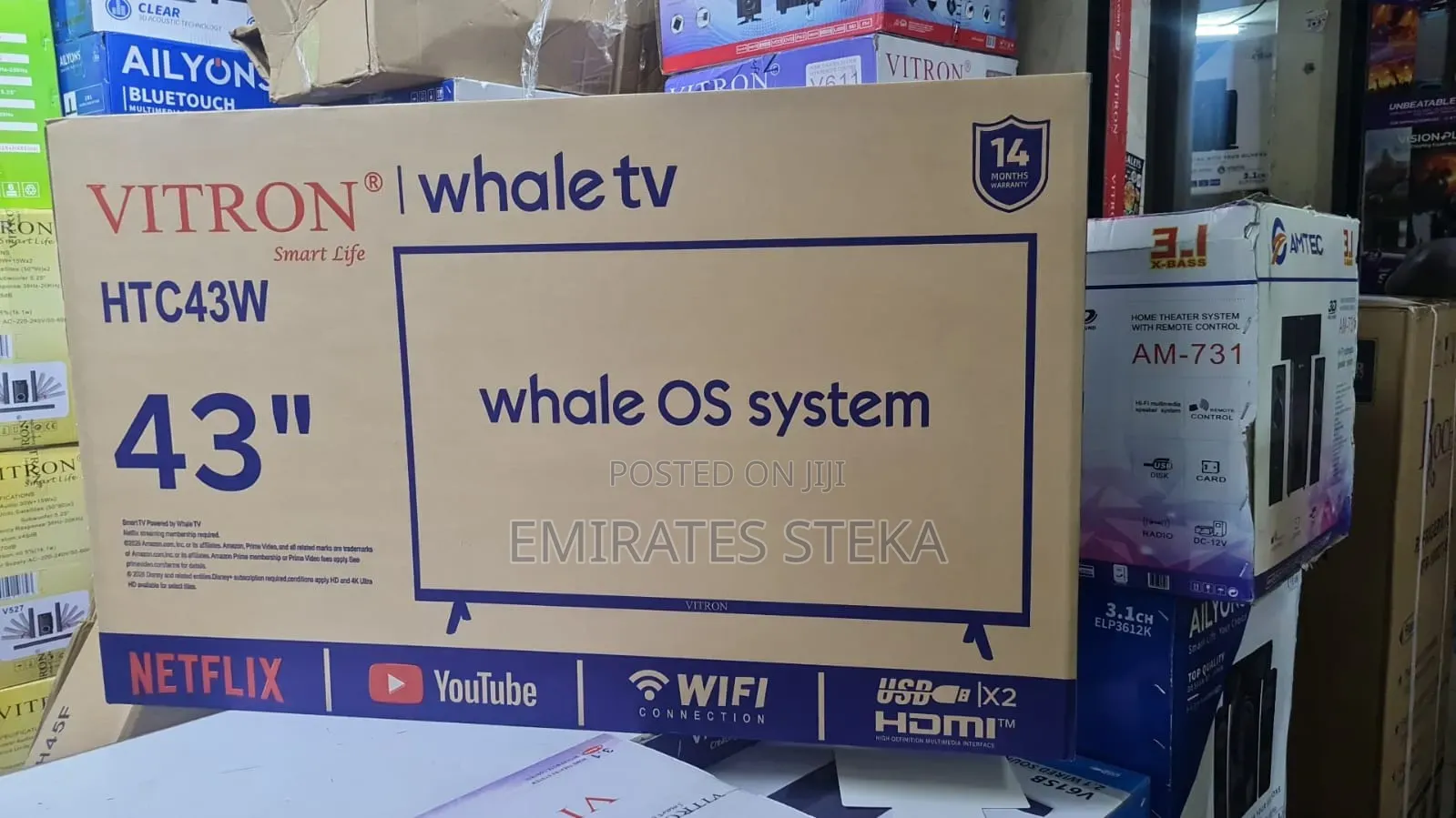 Vitron Htc43w 43" Inch Whale Os Smart TV Htc43w Quad Hd Led