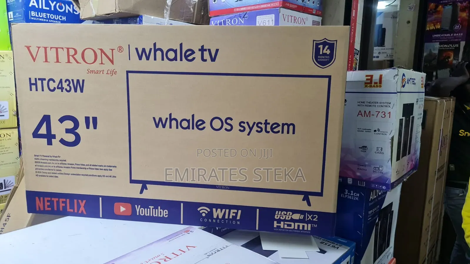 Vitron Htc43w 43" Inch Whale Os Smart TV Htc43w Quad Hd Led