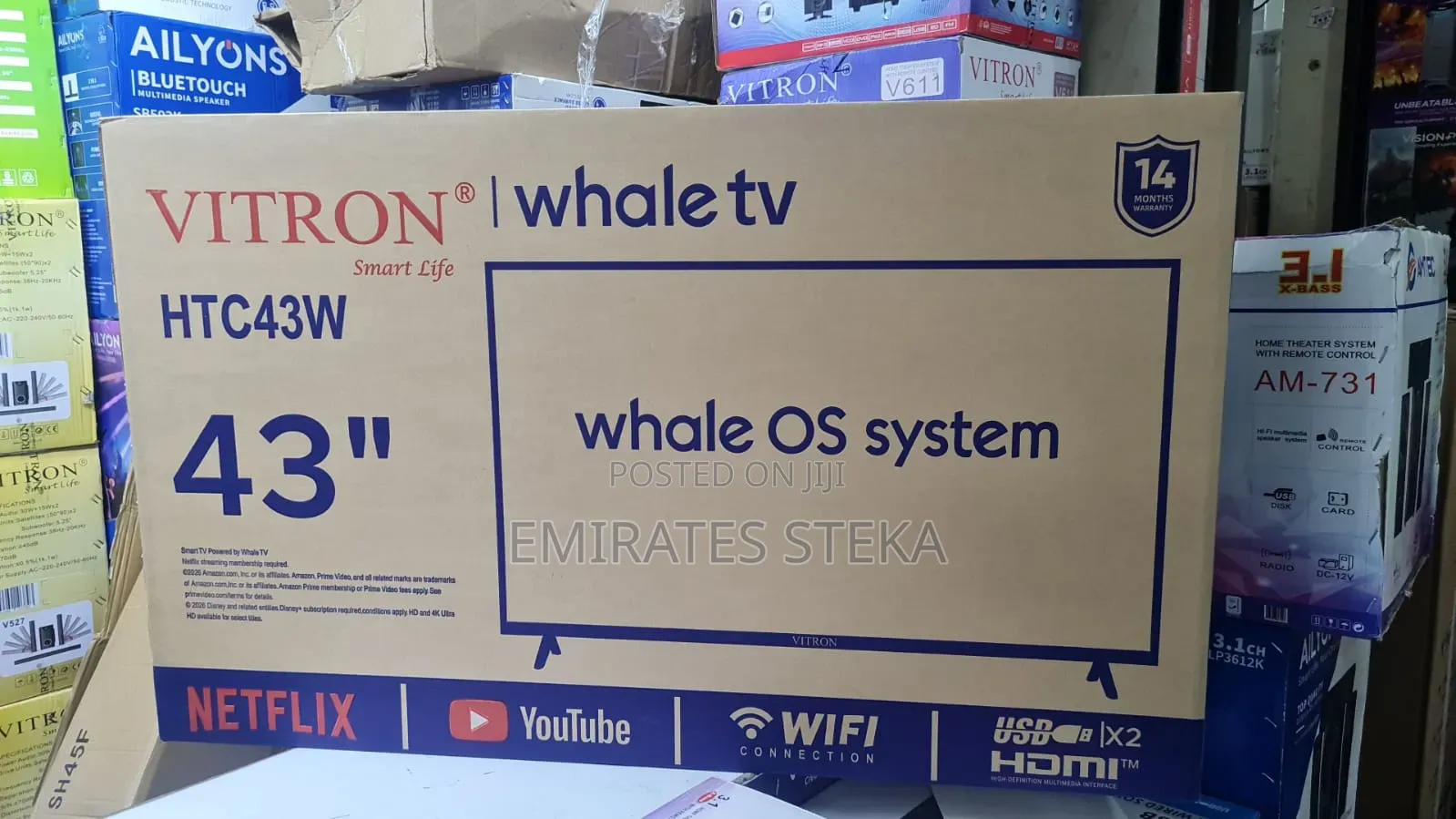 Vitron HTC43W 43 Inch Whale OS Smart TV HTC43W QUAD Black