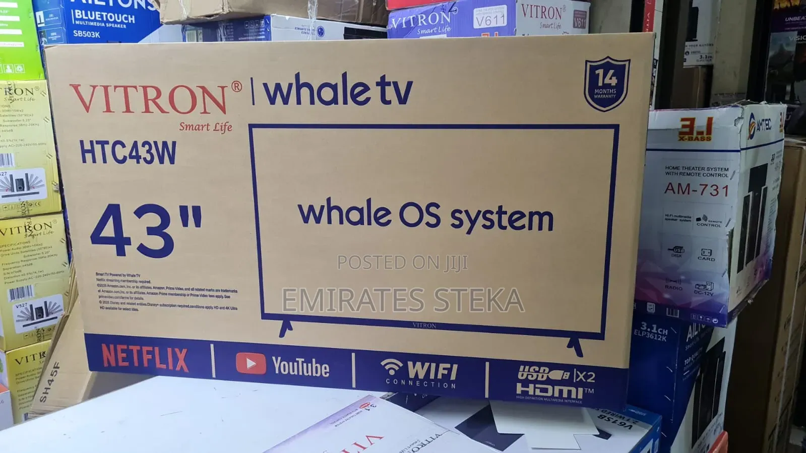 Vitron HTC43W 43 Inch Whale OS Smart TV HTC43W QUAD Black