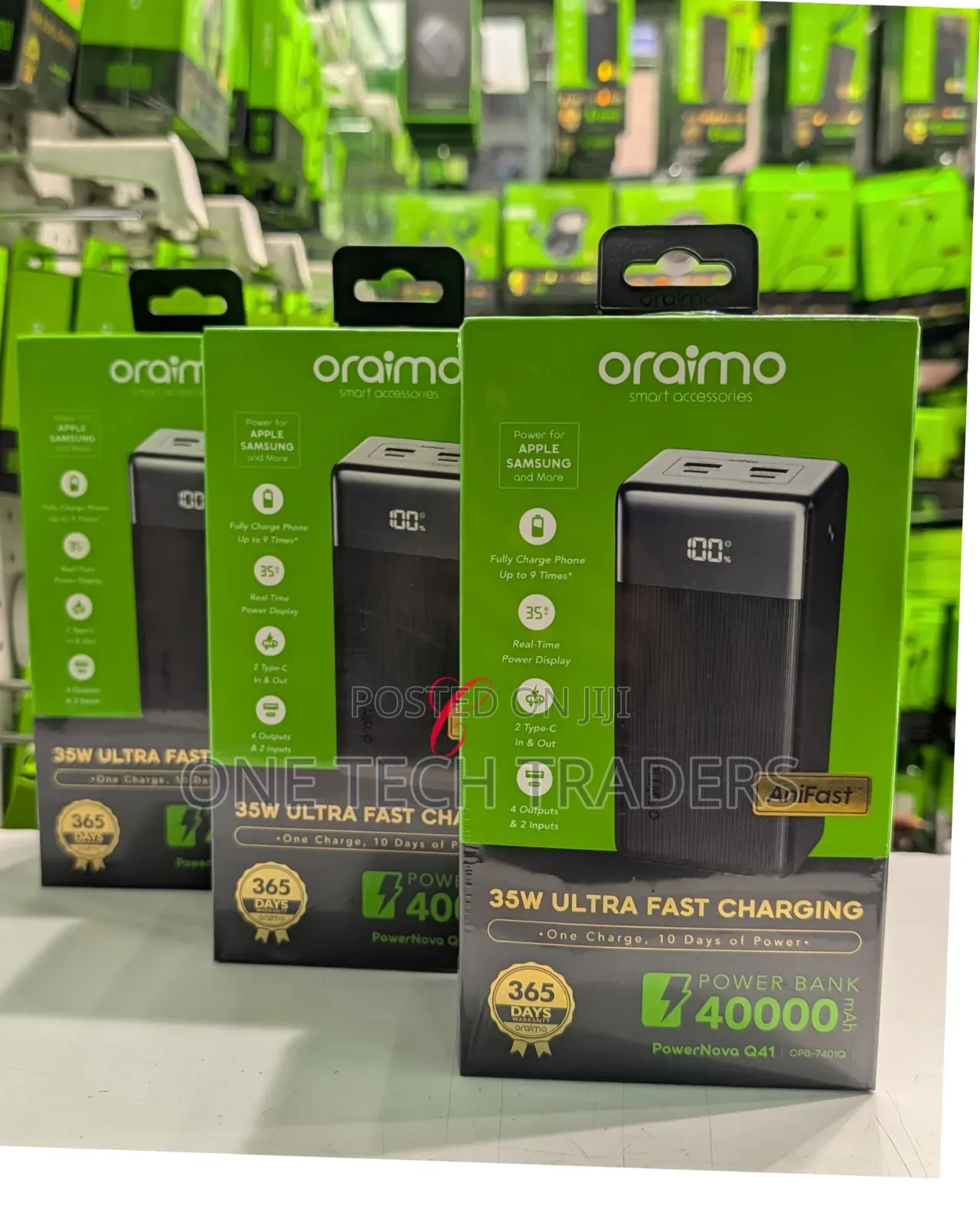 Power Bank, Oraimo Powernova 40000mah 35w Ultra Fast Charging