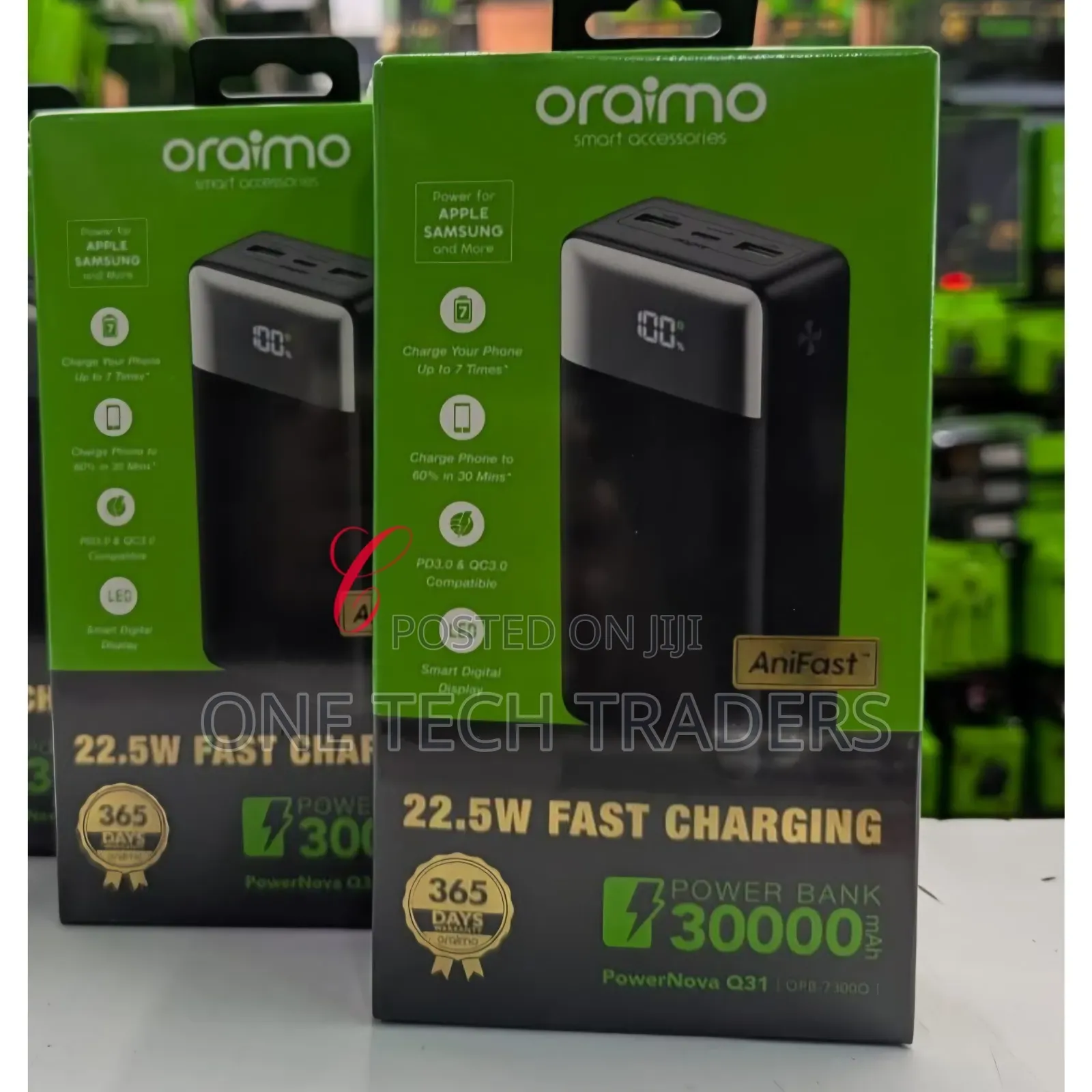 Power Bank,Oraimo PowerNova OPB-7300Q *22.5W 30000mAh* Power Bank