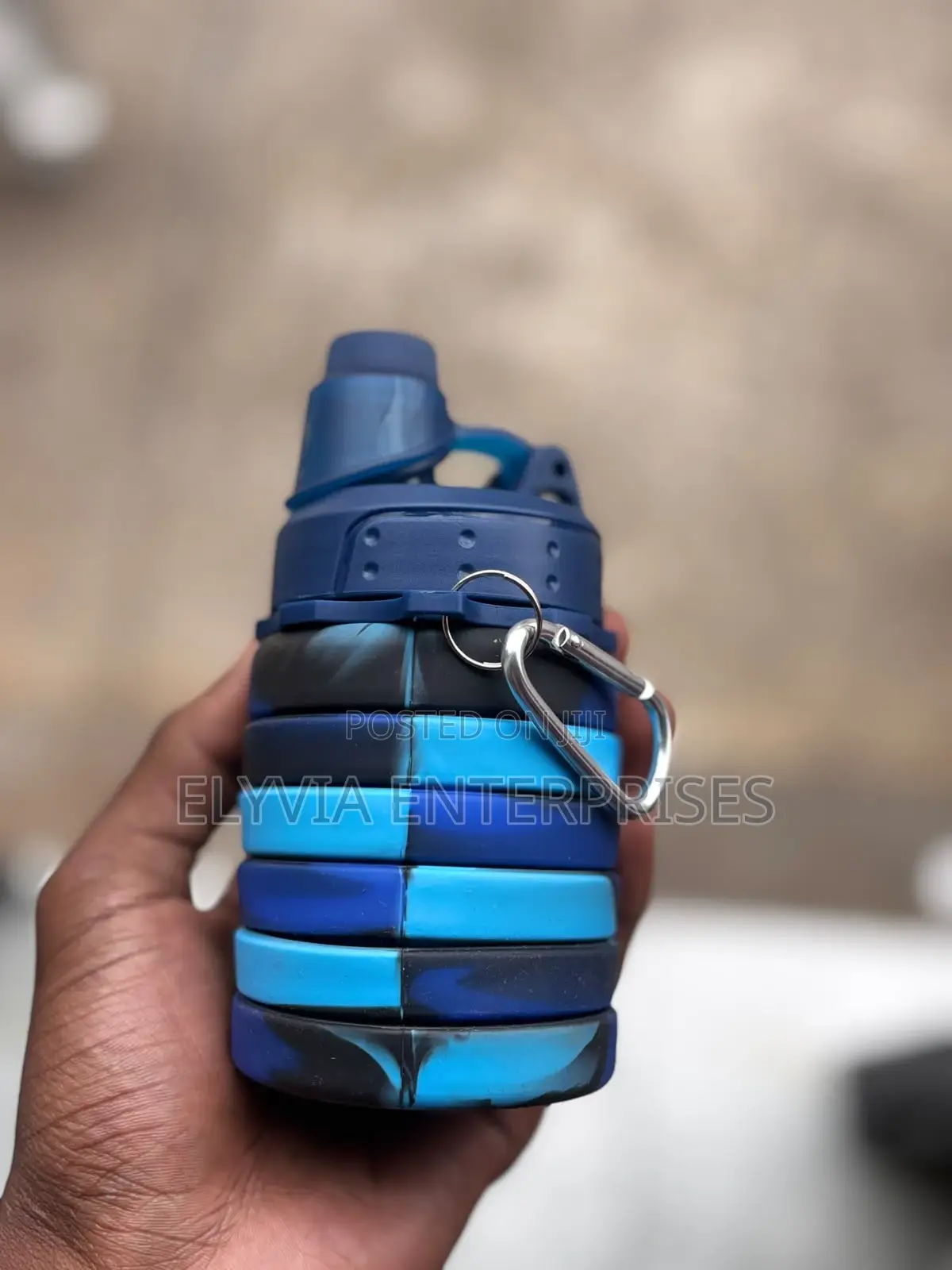Silicon (Blue) Foldable Bottle
