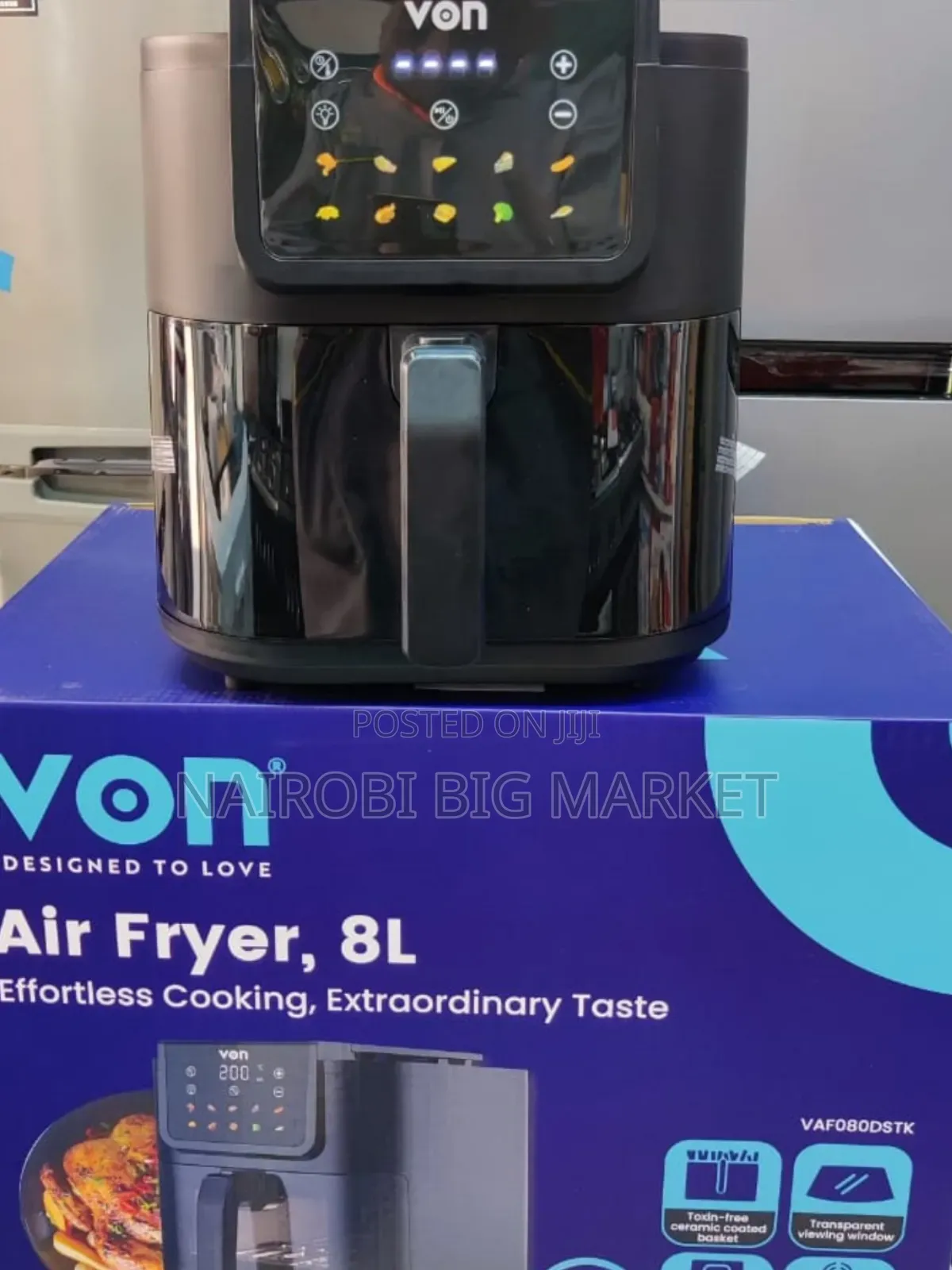 Von Digital Slim Design 8l Air Fryer