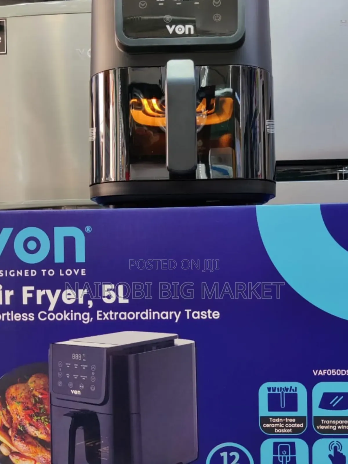 Von Digital Slim Design 5l Air Fryer